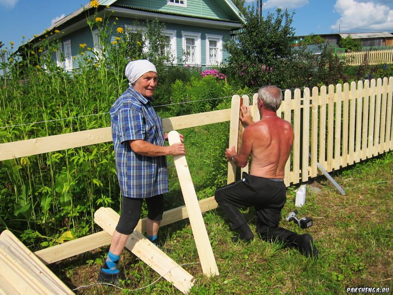 Строительство забора. Дом Горбуновой Марии Алексеевны. д. Кулаково